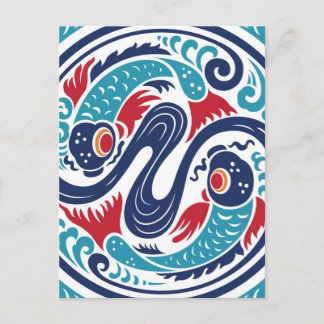 Twin Fish Postcard