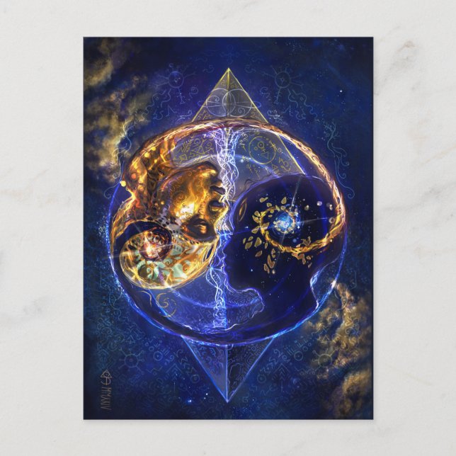 Twin flame balance artwork postcard (Front)