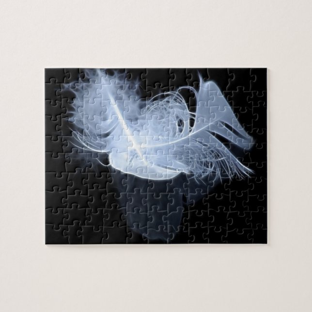 Twin flame feathers and reflection jigsaw puzzle (Horizontal)