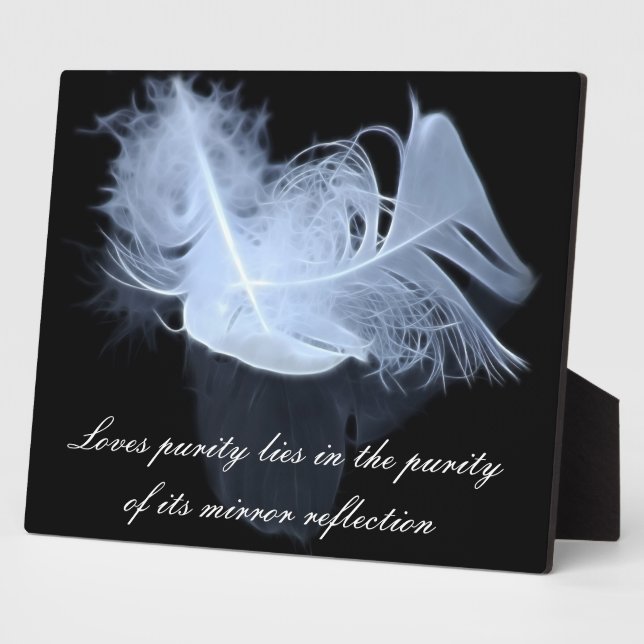Twin flame feathers and reflection plaque (Side)