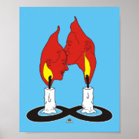 Twin Flame Kiss Poster