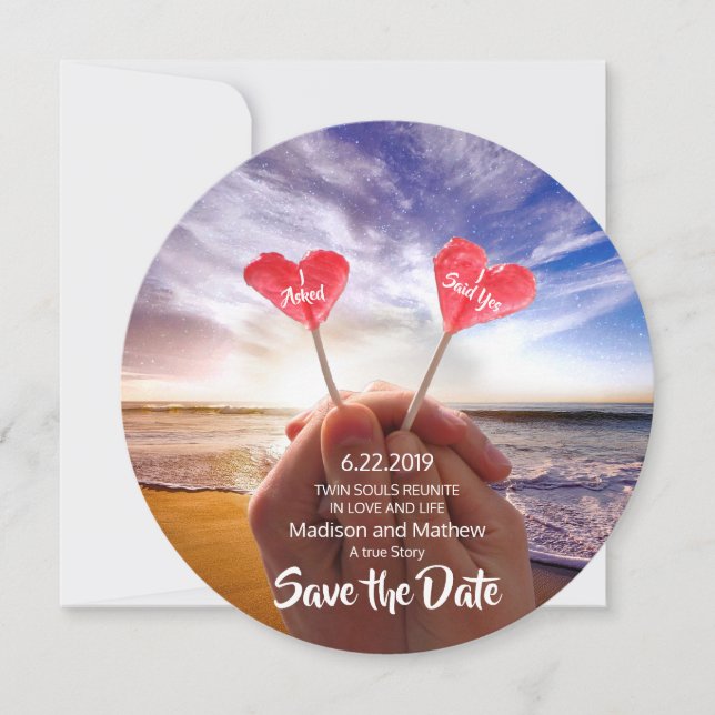 Twin Flame Save the Dates Date (Front)