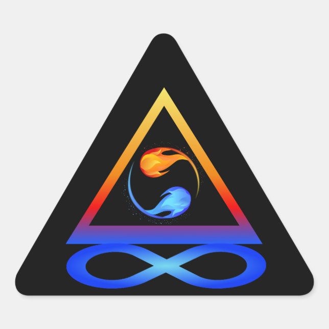 Twin Flame Symbol- Triangle Sticker (Front)