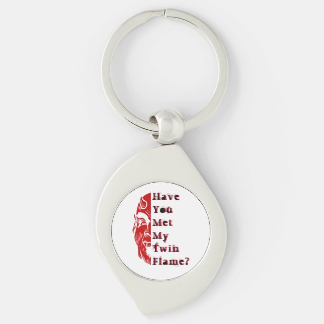 Twin Flame Twinflame humour soulmate devilish Keychain (Front)
