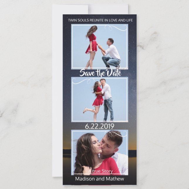 Twin Flame Wedding Save the Date (Front)