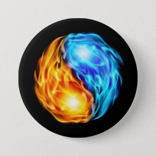 Twin Flames 3 Inch Round Button