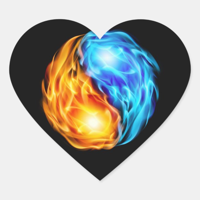 Twin Flames Heart Sticker (Front)