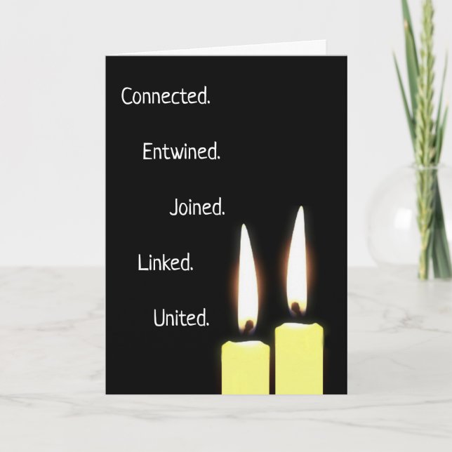 Twin Flames Soulmates Connection Holiday Card (Front)