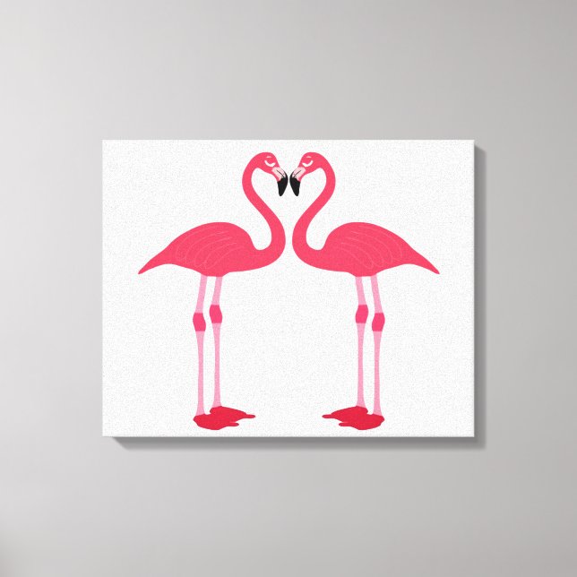 Twin Flamingos Canvas Print (Front)