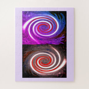 Twin galaxies art jigsaw puzzle