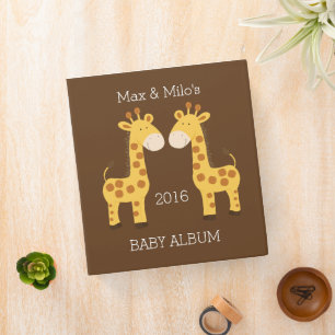 Twin Giraffes Binder