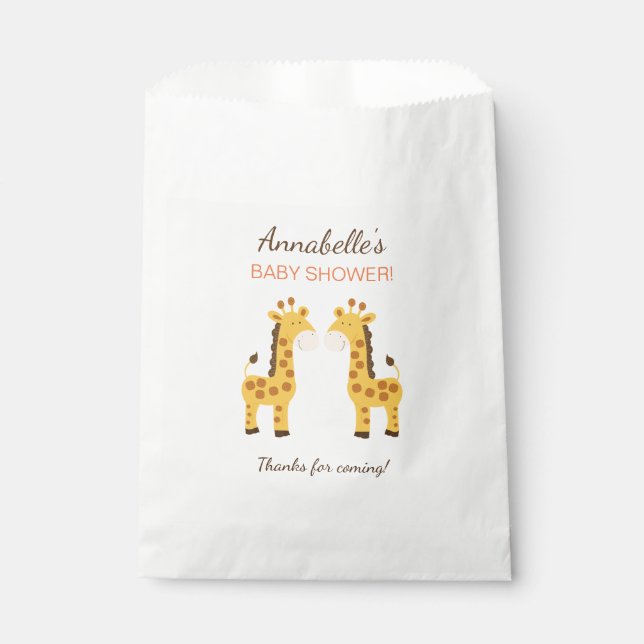 Twin Giraffes Party Favour Bags (Front)