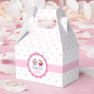 Twin Girl Baby Shower Carriage Favour Box