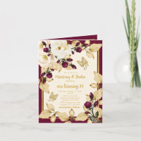 Twin Girls 15th Birthday Ivory Burgundy Gold Photo