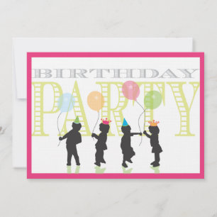 Twin Girls Birthday Invitation - Pink