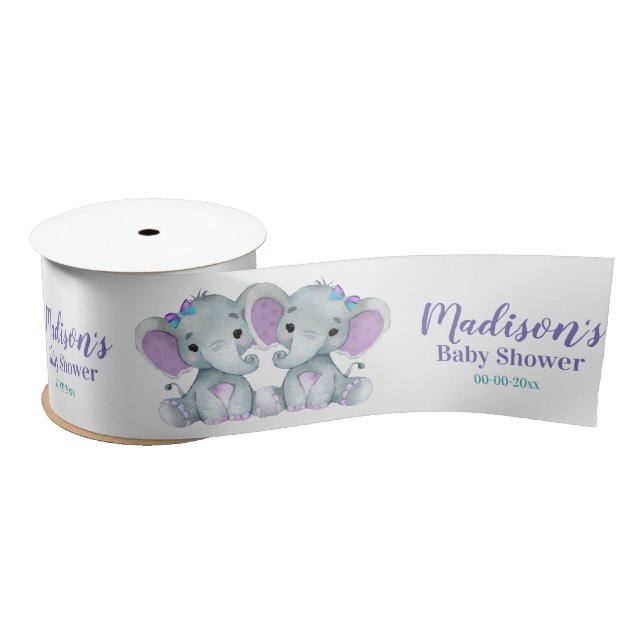 Twin Girls Custom Satin Ribbon Spool Wrapping  (Spool)