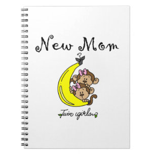 Twin Girls New Mom Gifts Notebook