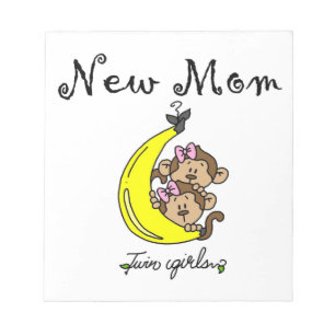 Twin Girls New Mom Gifts Notepad