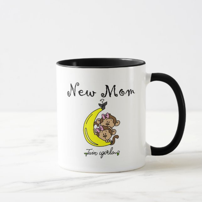 Twin Girls New Mom T-shirts and Gifts Mug (Right)