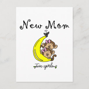 Twin Girls New Mom T-shirts and Gifts Postcard