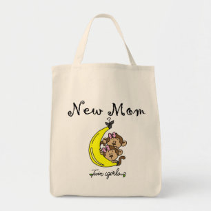 Twin Girls New Mom T-shirts and Gifts Tote Bag