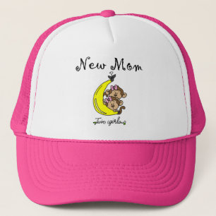 Twin Girls New Mom T-shirts and Gifts Trucker Hat