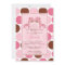 Twin Girls Pink Giraffe Baby Shower Invitation
