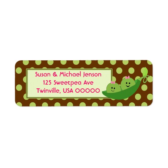 Twin Girls Return Address Avery Label Return Address Label