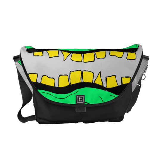 Twin Goblin Heads Messanger Bag Courier Bag