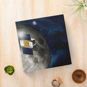 Twin Grail Spacecraft Orbiting The Moon. Binder