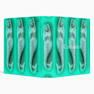 Twin green sleeping mermaids Thunder_Cove Binder