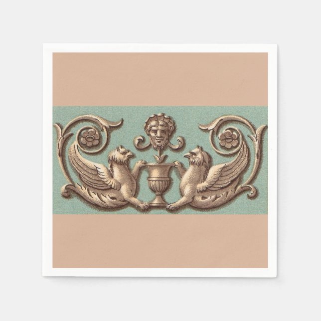 twin gryphons napkin (Front)