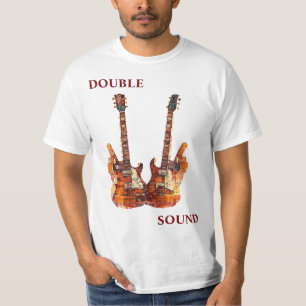 Twin Guitar Flame Collage T-Shirt