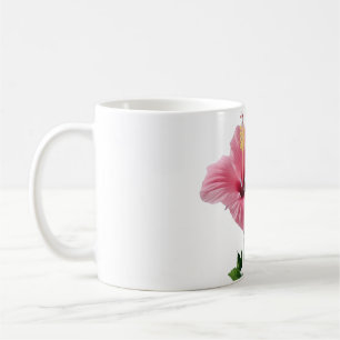 Twin Hibiscus Elegance Blush & Ivory Bloom Harmony Coffee Mug
