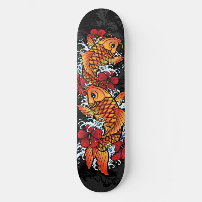Twin koi skateboard (Front)