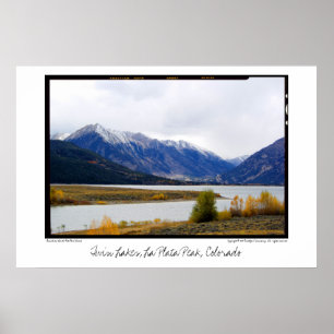 Twin Lakes below La Plata Peak, Colorado Poster