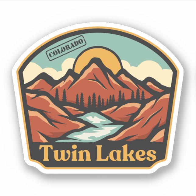 Twin Lakes, Colorado Sticker (Front)