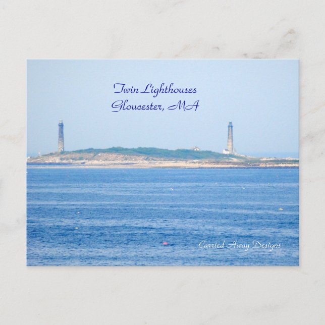 Twin Lighthouse Postcard (Front)