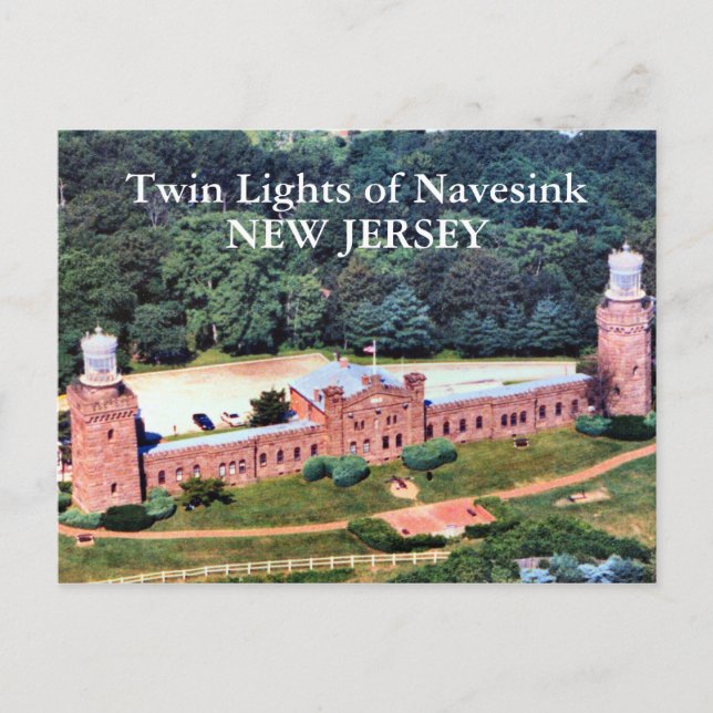 Twin Lights of Navesink, New Jersey Postcard (Front)