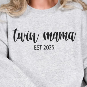 Twin mama custom year, mom gift, sweatshirt