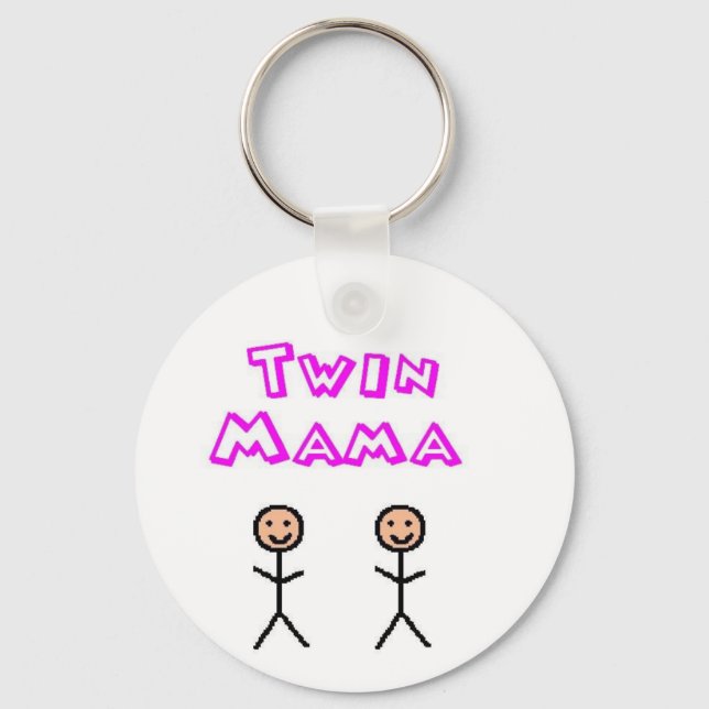 Twin mama keychain (Front)