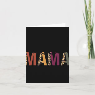 Twin Mama Mothers Day Squared Mommy Leopard New Mo Card