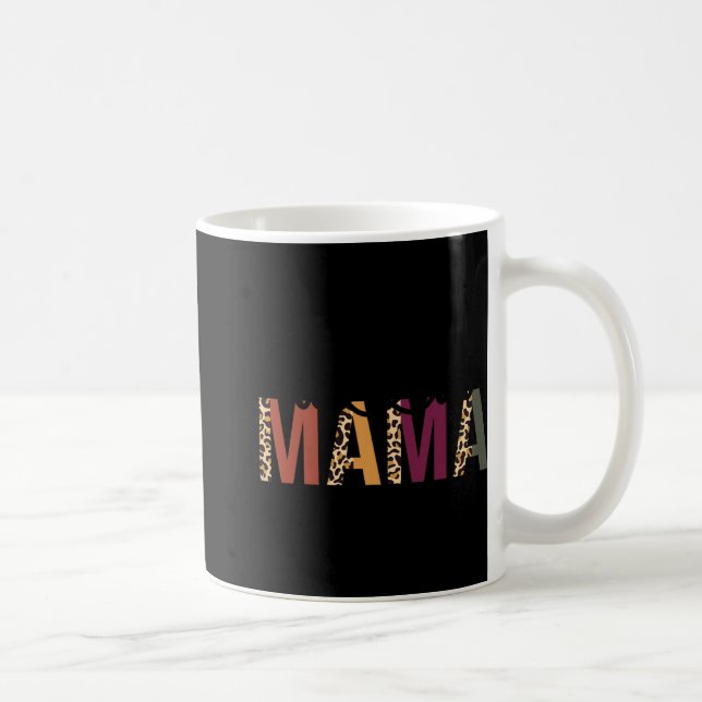 Twin Mama Mothers Day Squared Mommy Leopard New Mo Coffee Mug (Right)