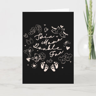 Twin Mama Valentine First Time Twin Mama Twin Mom Card