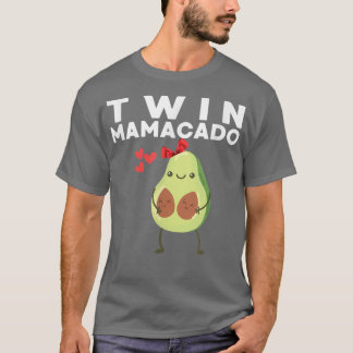 Twin Mamacado Funny Avocado Lover Twin Mother Mom T-Shirt