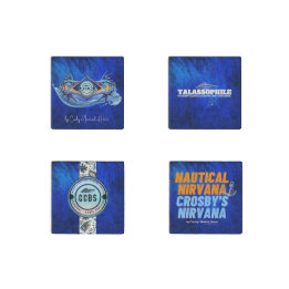 Twin Marlin Stone Magnet