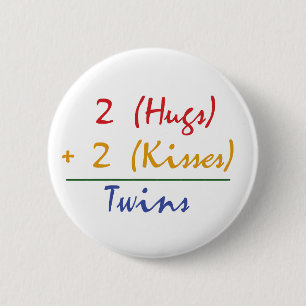 Twin Math 2 Inch Round Button