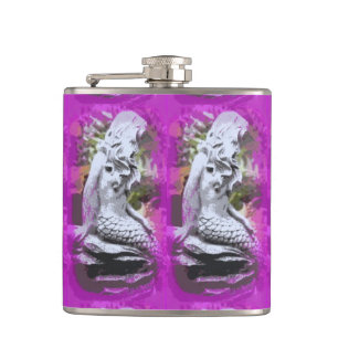 twin mermaids hip flask