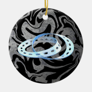 Twin Mobius Strips Ceramic Ornament