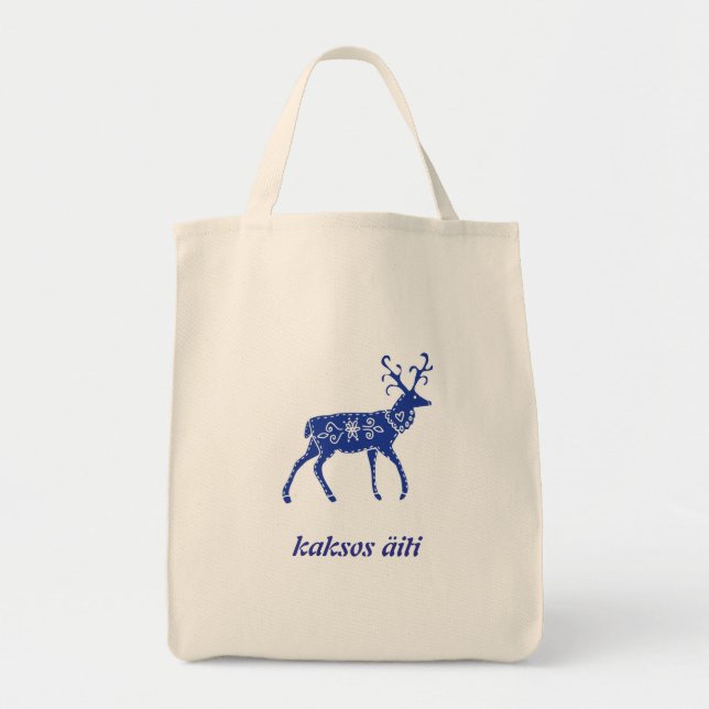 Twin Mom Finnish Language Tote Bag (Front)